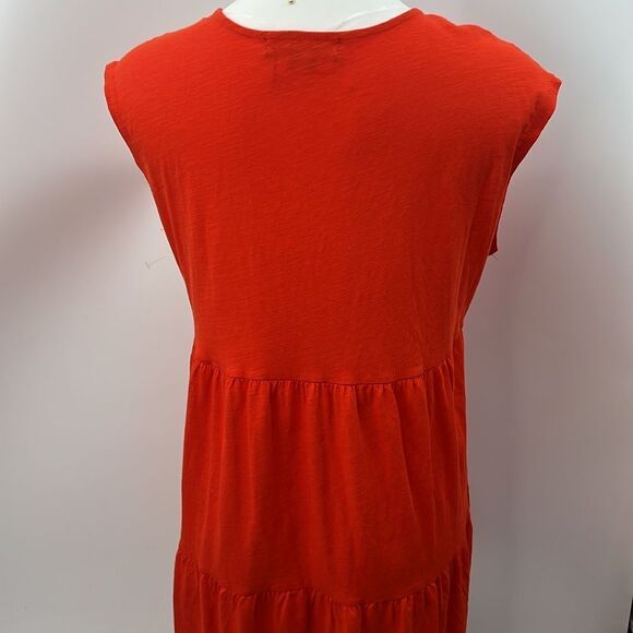 Social Standard by Sanctuary red orange V neck tiered dress medium - Picture 4 of 5
